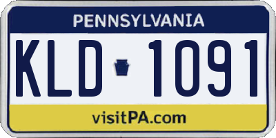PA license plate KLD1091