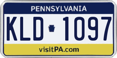 PA license plate KLD1097