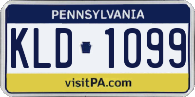 PA license plate KLD1099