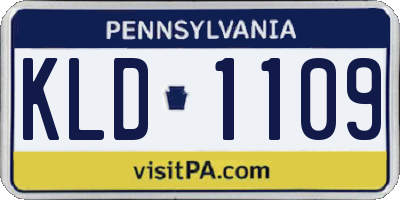 PA license plate KLD1109