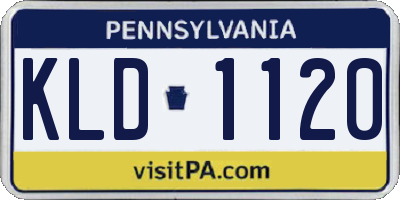 PA license plate KLD1120