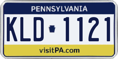 PA license plate KLD1121