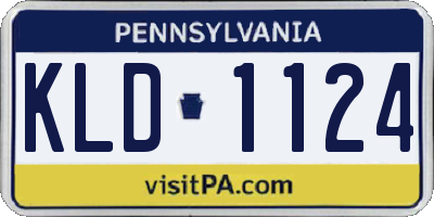 PA license plate KLD1124