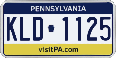 PA license plate KLD1125