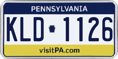 PA license plate KLD1126