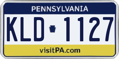 PA license plate KLD1127