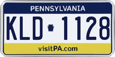 PA license plate KLD1128