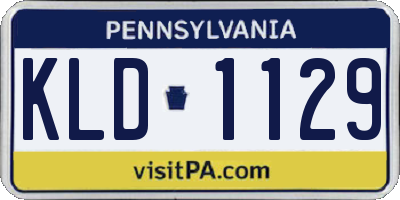 PA license plate KLD1129