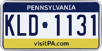 PA license plate KLD1131