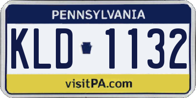 PA license plate KLD1132