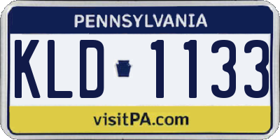 PA license plate KLD1133