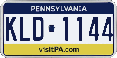 PA license plate KLD1144