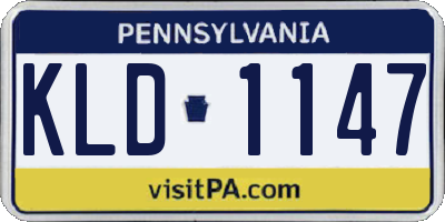 PA license plate KLD1147
