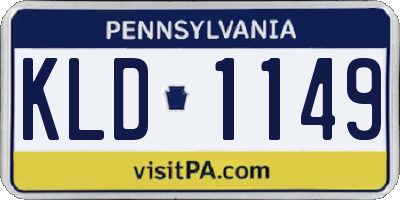 PA license plate KLD1149