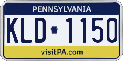 PA license plate KLD1150