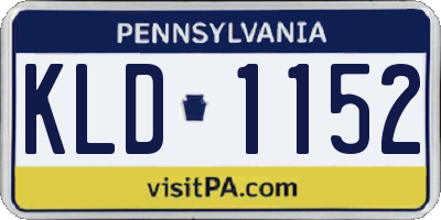 PA license plate KLD1152