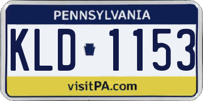 PA license plate KLD1153