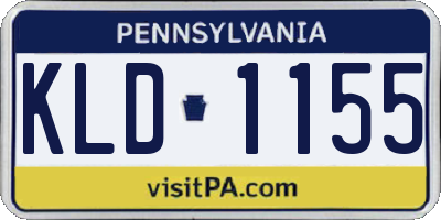 PA license plate KLD1155