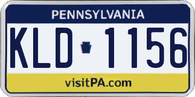 PA license plate KLD1156