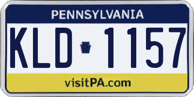 PA license plate KLD1157