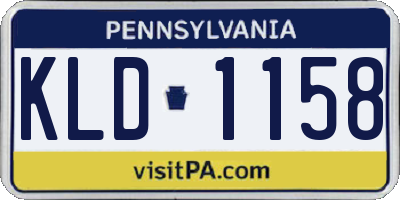 PA license plate KLD1158