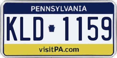 PA license plate KLD1159