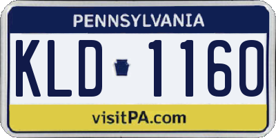 PA license plate KLD1160