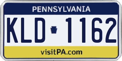 PA license plate KLD1162