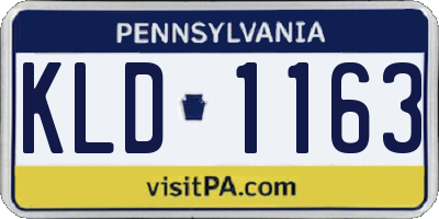 PA license plate KLD1163