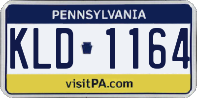PA license plate KLD1164