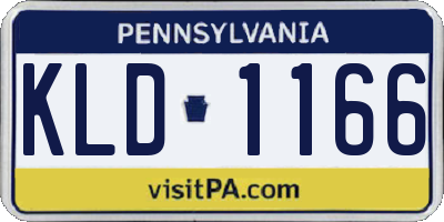 PA license plate KLD1166
