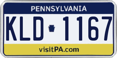 PA license plate KLD1167