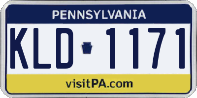 PA license plate KLD1171