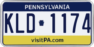 PA license plate KLD1174