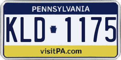 PA license plate KLD1175