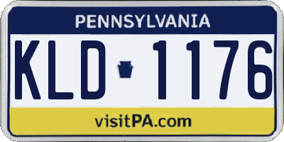 PA license plate KLD1176