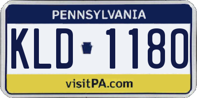 PA license plate KLD1180