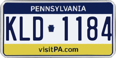 PA license plate KLD1184