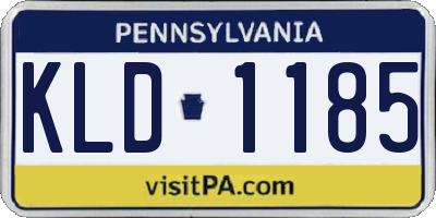 PA license plate KLD1185