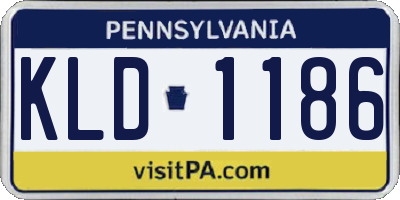 PA license plate KLD1186