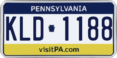 PA license plate KLD1188
