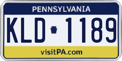PA license plate KLD1189