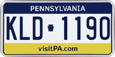 PA license plate KLD1190