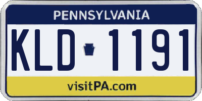 PA license plate KLD1191