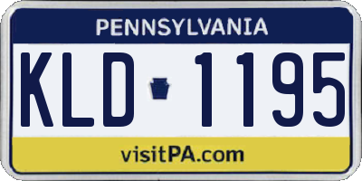 PA license plate KLD1195