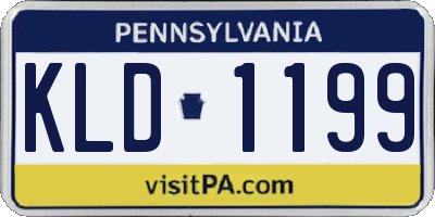 PA license plate KLD1199