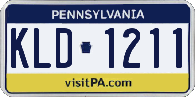 PA license plate KLD1211