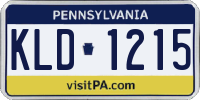 PA license plate KLD1215