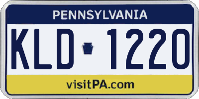 PA license plate KLD1220