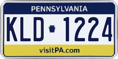PA license plate KLD1224